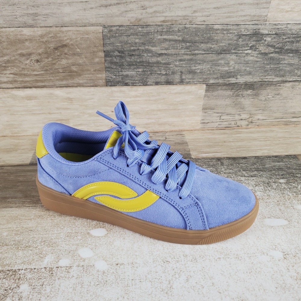 Ryka Viv Next Womens Shoes Sz 6 M Running Blue Yellow Suede Lace Up Sneakers